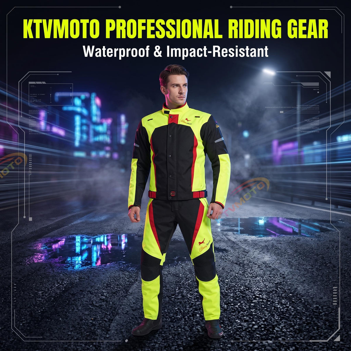 Waterproof and Impact-Resistant Motorcycle Riding Gear-J76