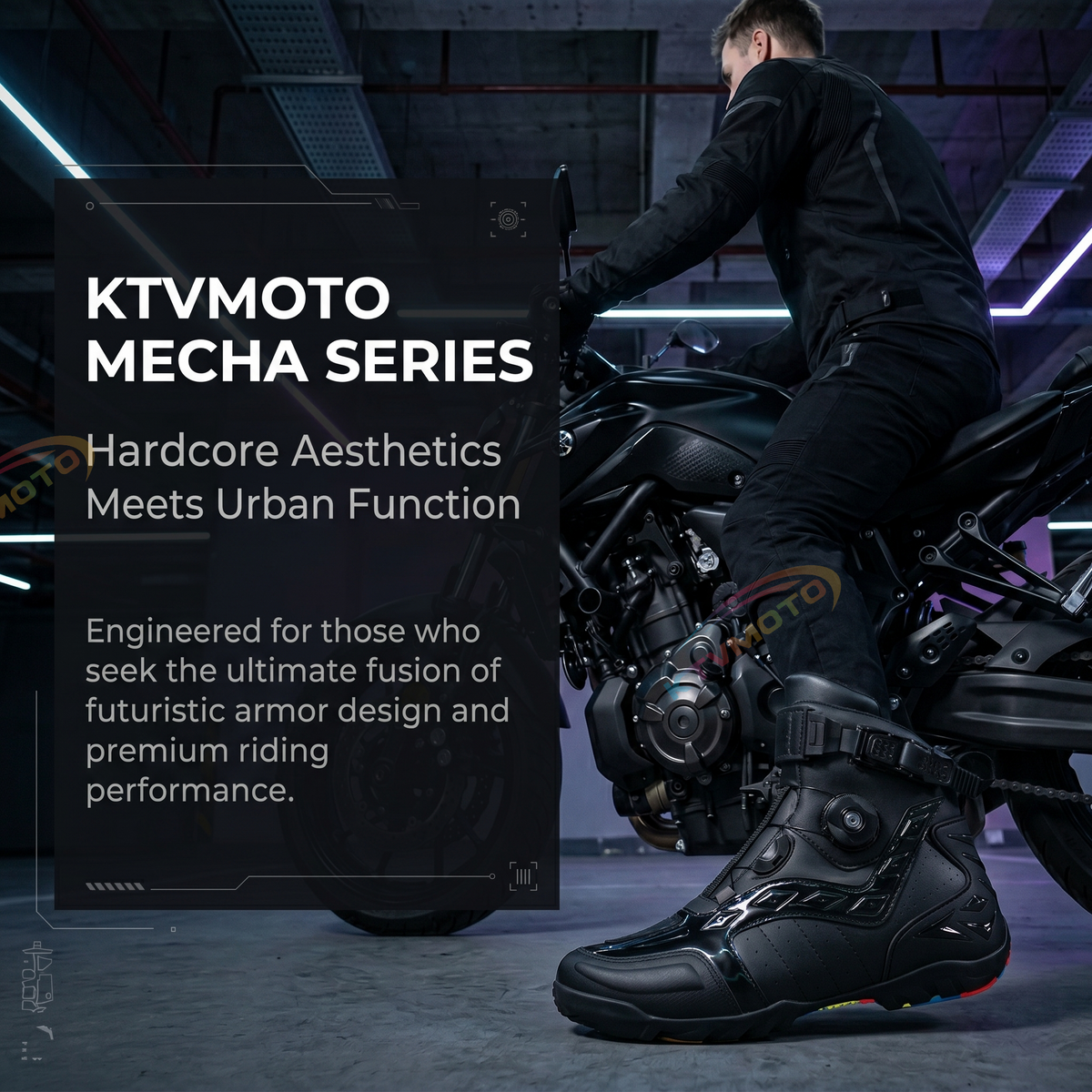 High-top motorcycle riding shoes-K124