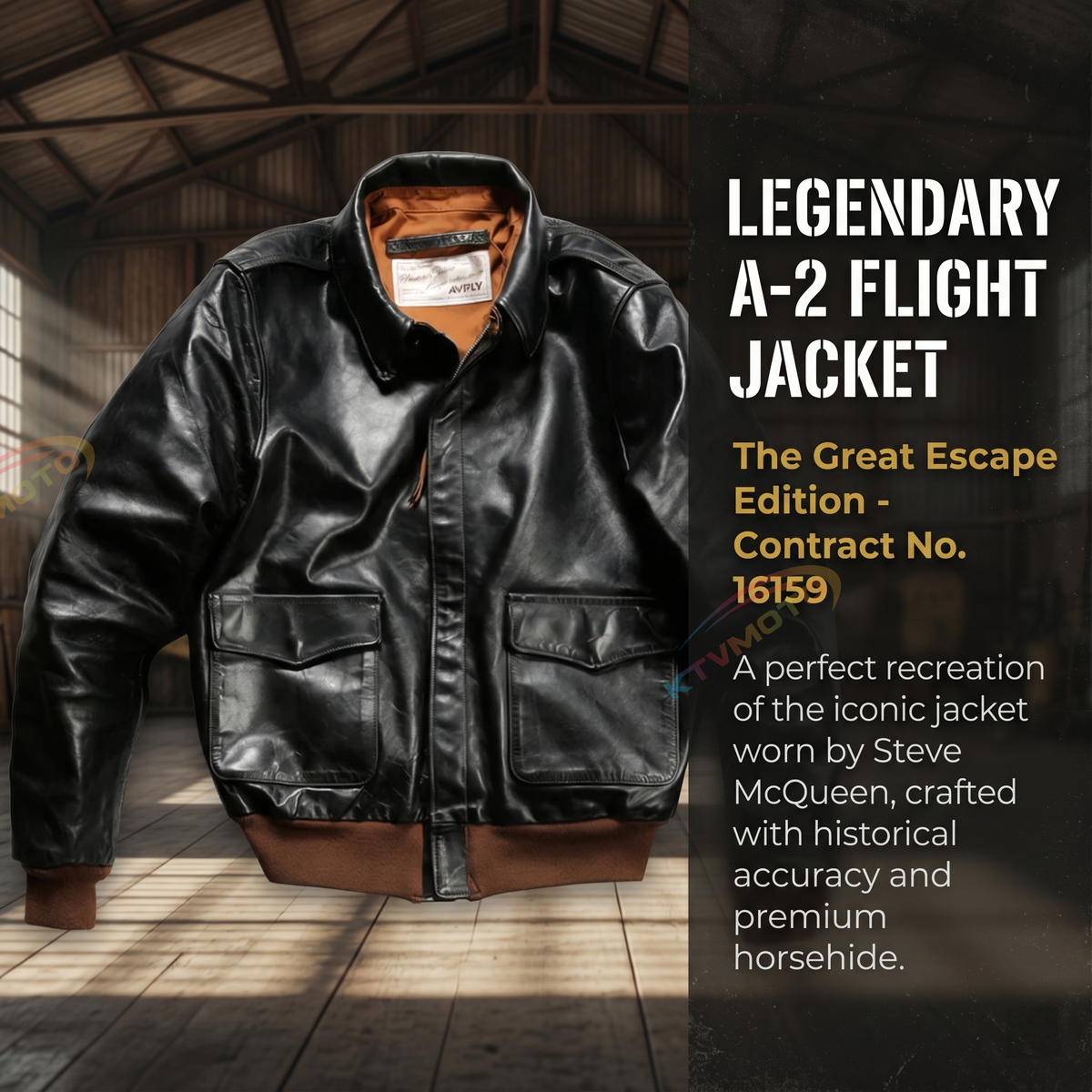 Eastman's Great Escape 16159 Classic Reissue American A-2 Pilot Jacket - A47