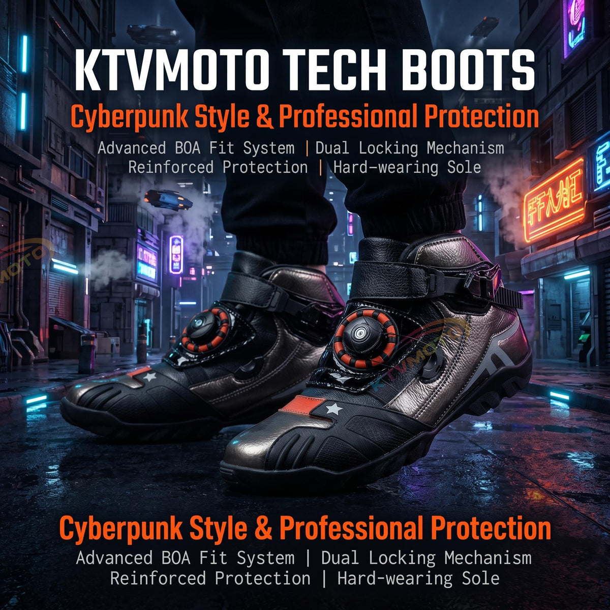 Motorcycle riding shoes for autumn and winter-K160