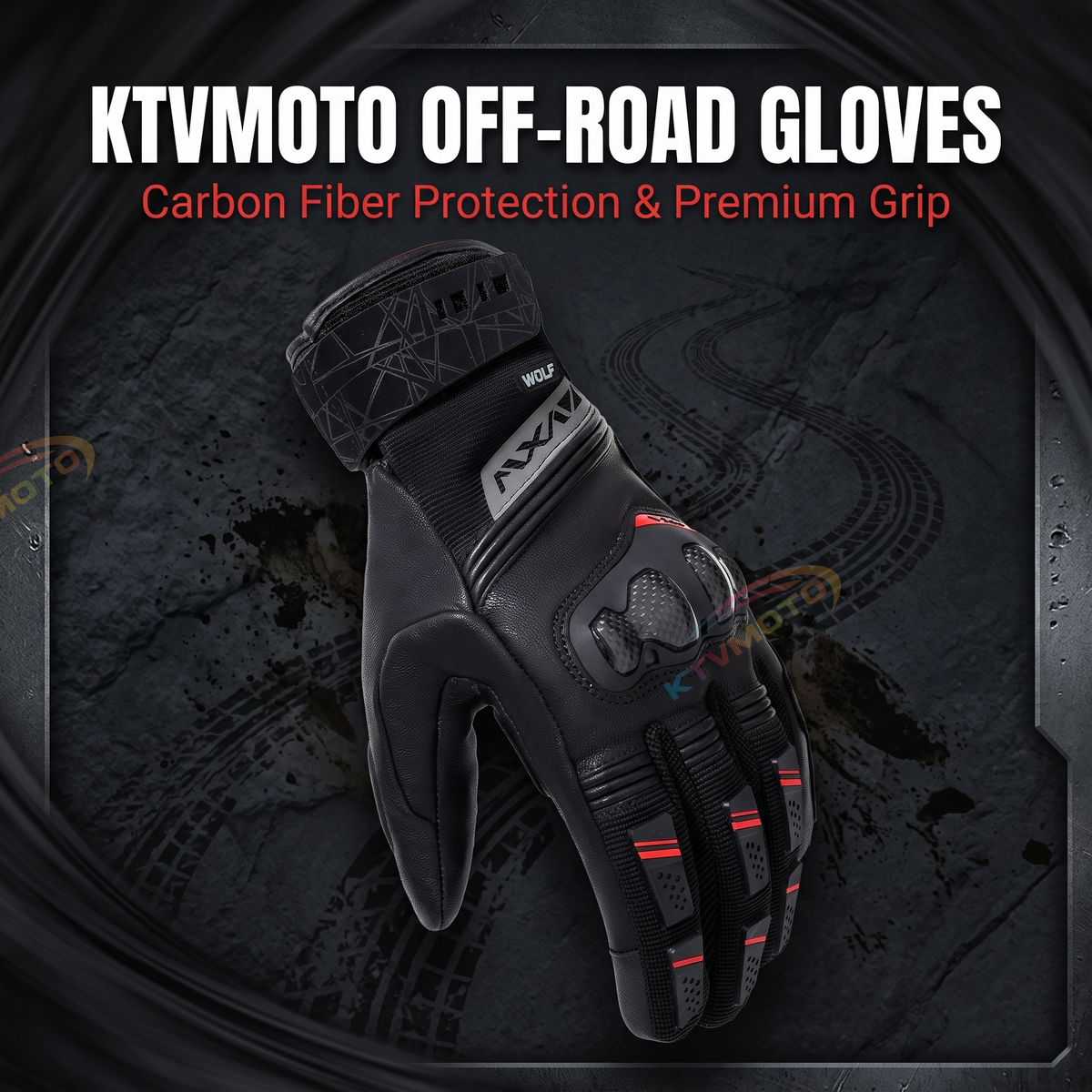 Motorcycle gloves with carbon fiber touchscreen thickened-G80