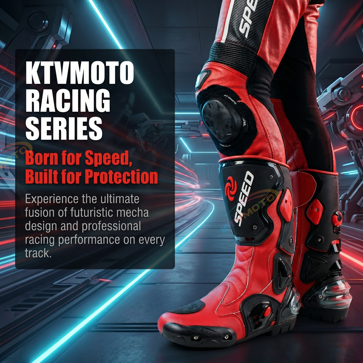 Professional Riding Motorcycle Protective Gear Shift Microfiber Leather Boots-K05