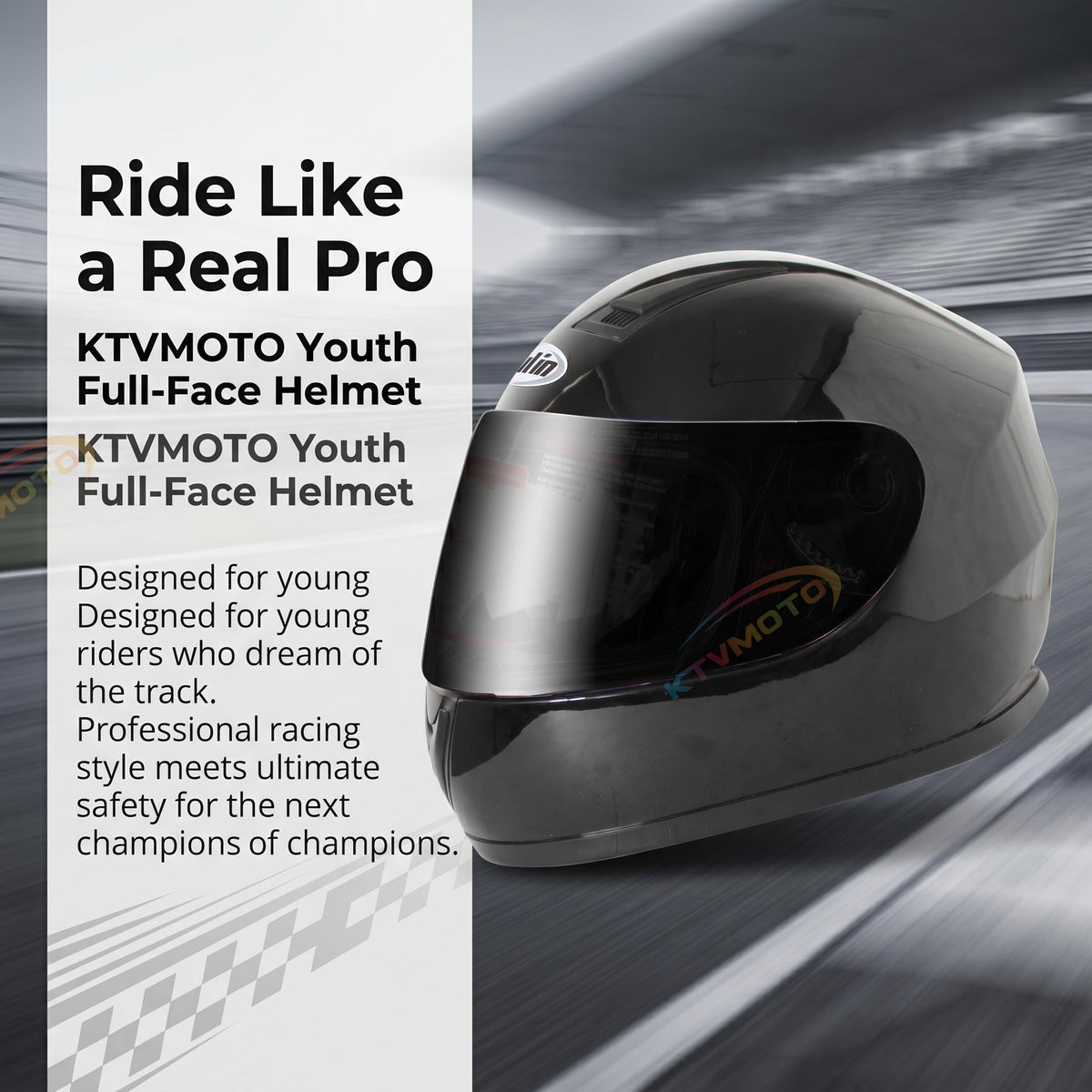 Children's full-face helmet street bike equipment-I75