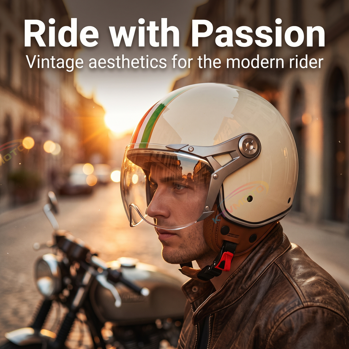 Retro-style Motorcycle helmets for all seasons-I144
