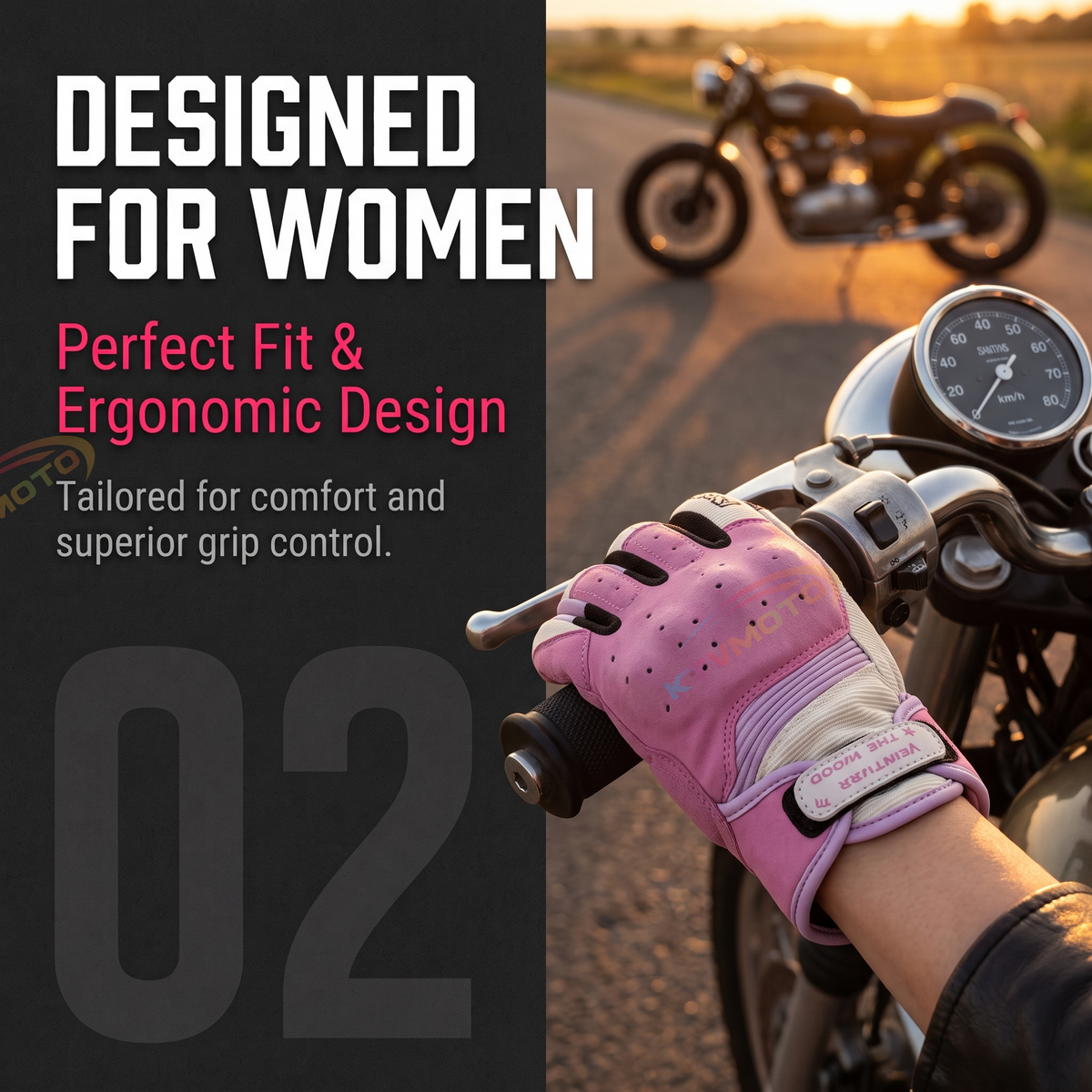 Retro motorcycle glove touchscreen-G75