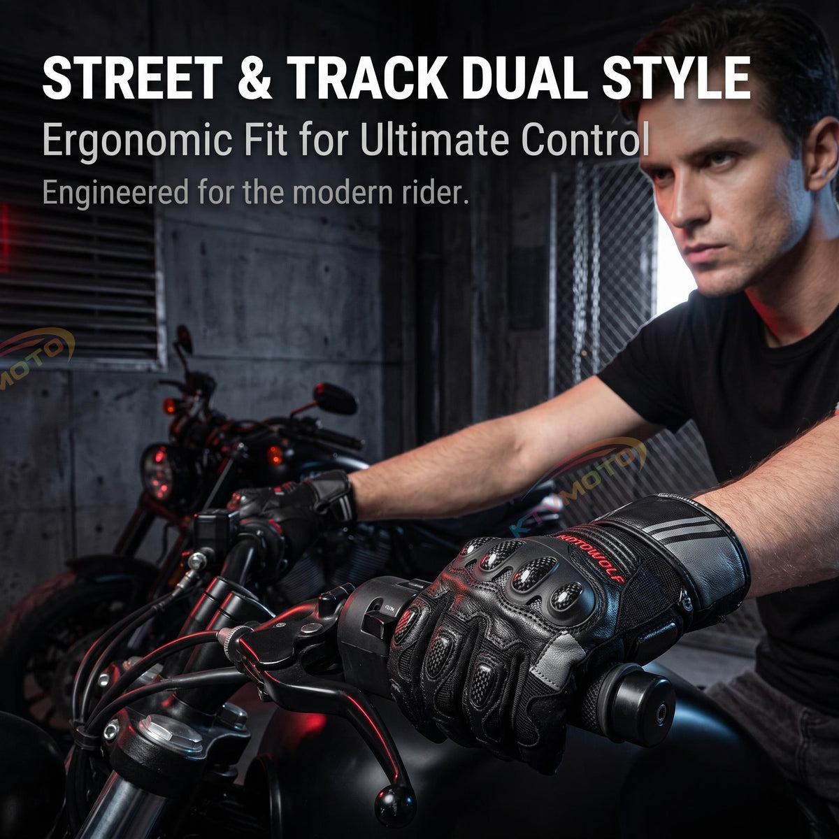 Breathable genuine leather touchscreen gloves-G71