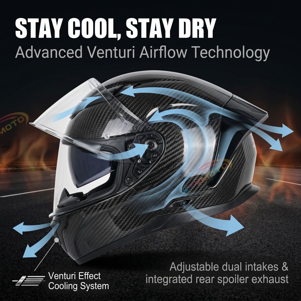 Carbon fiber textured motorcycle helmet racing equipment — I56