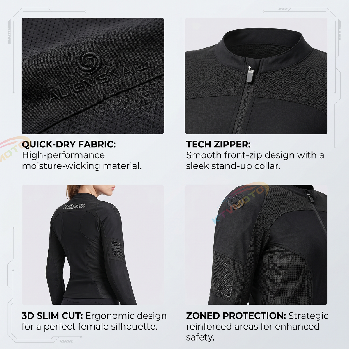 Women's motorcycle protective suit, quick-drying-J40