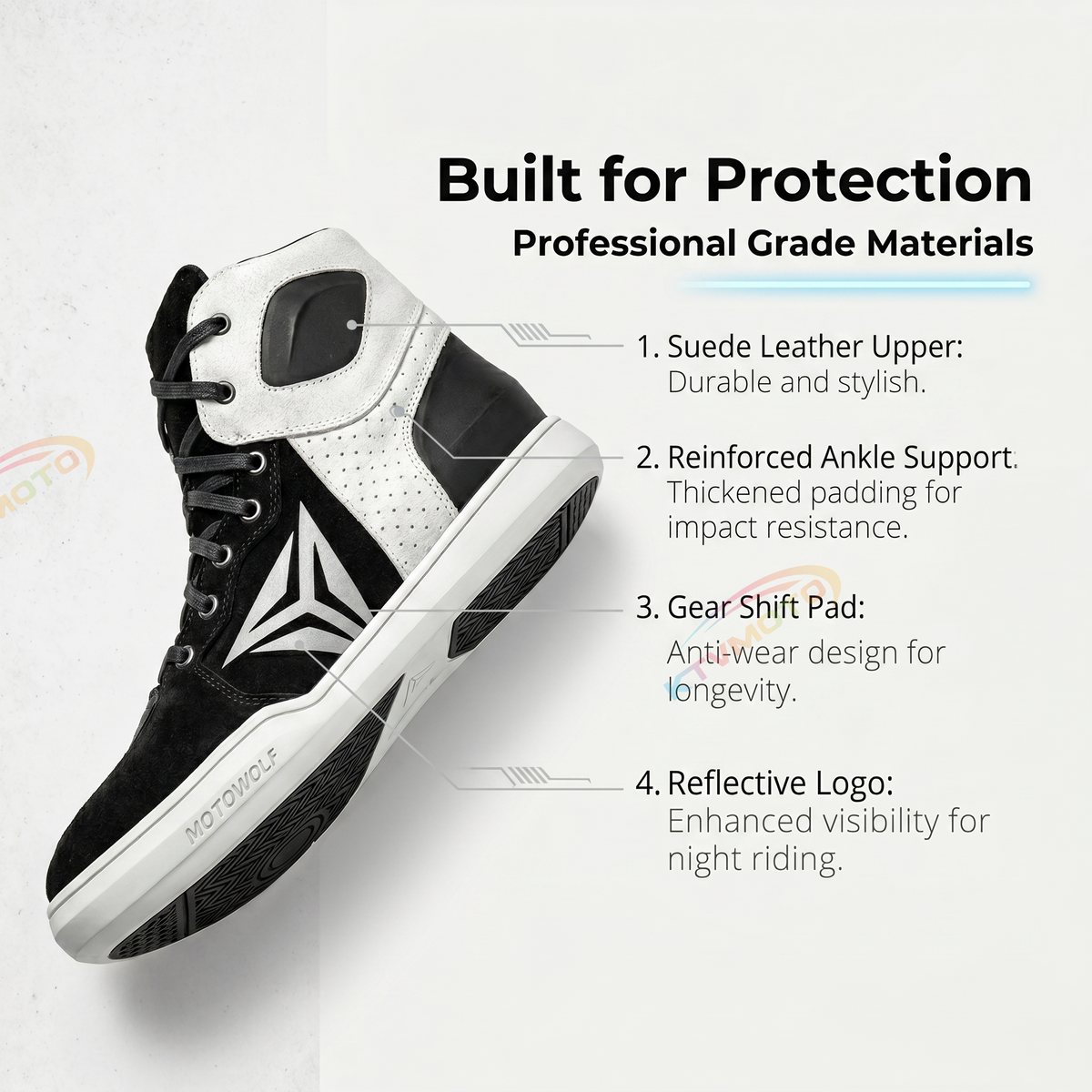 Motorcycle riding shoes are both durable and slip-resistant-K58