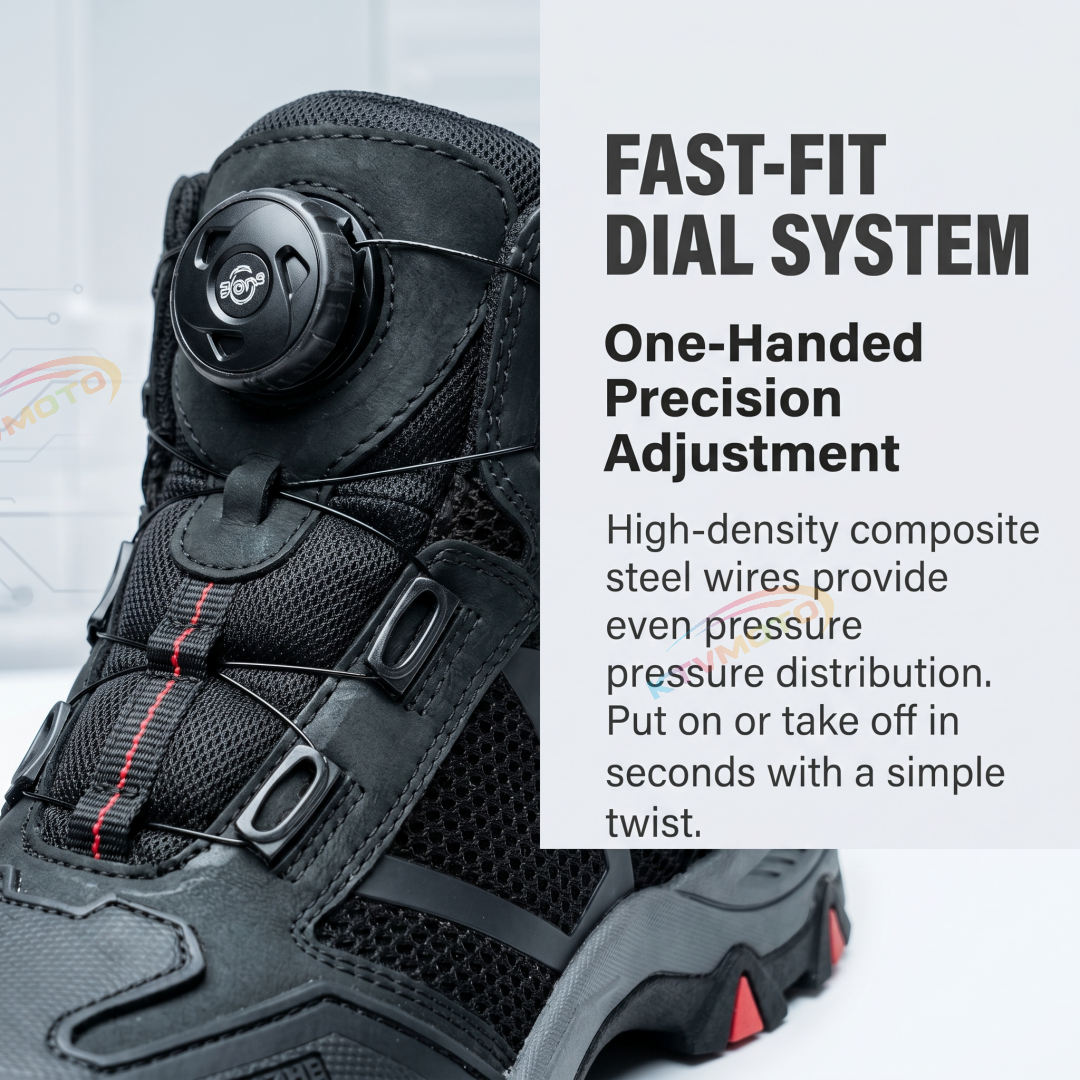 Breathable mesh motorcycle riding boots-K32