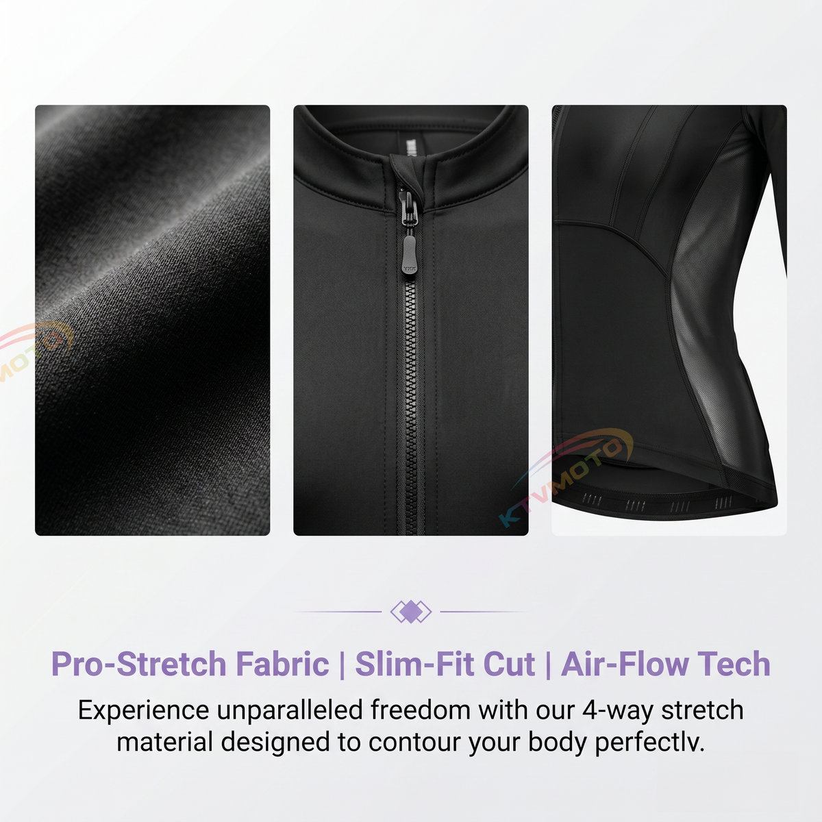 Women's slim-fit motorcycle suit-J42