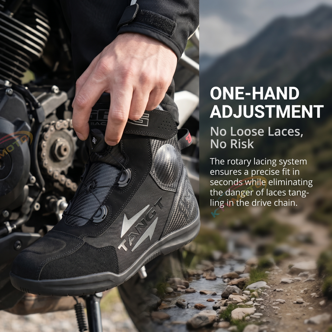 Waterproof mesh motorcycle road riding boots-K59