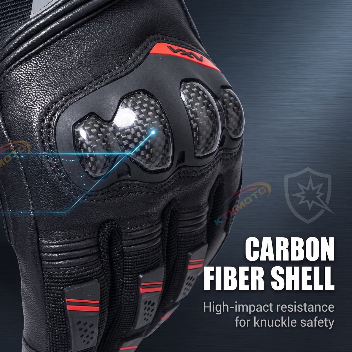 Motorcycle gloves with carbon fiber touchscreen thickened-G80