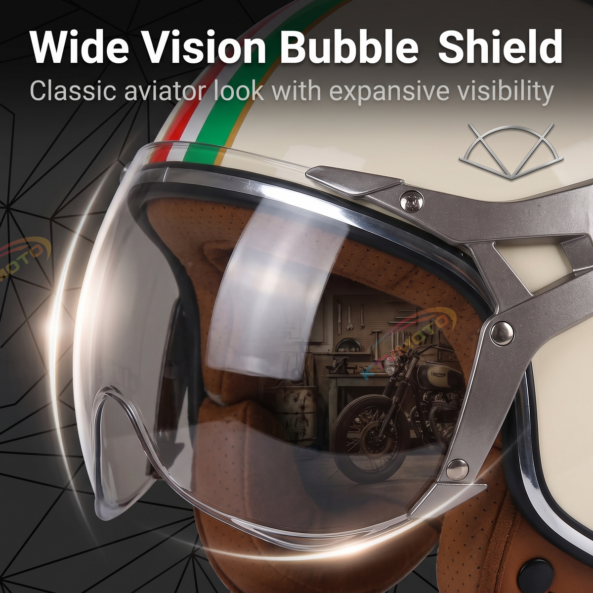 Retro-style Motorcycle helmets for all seasons-I144