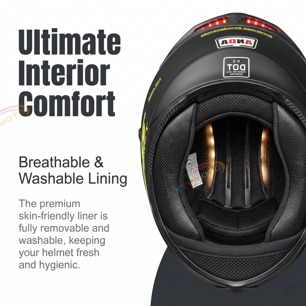 KTVMOTO Retro full-face motorcycle helmet with goggles-I91