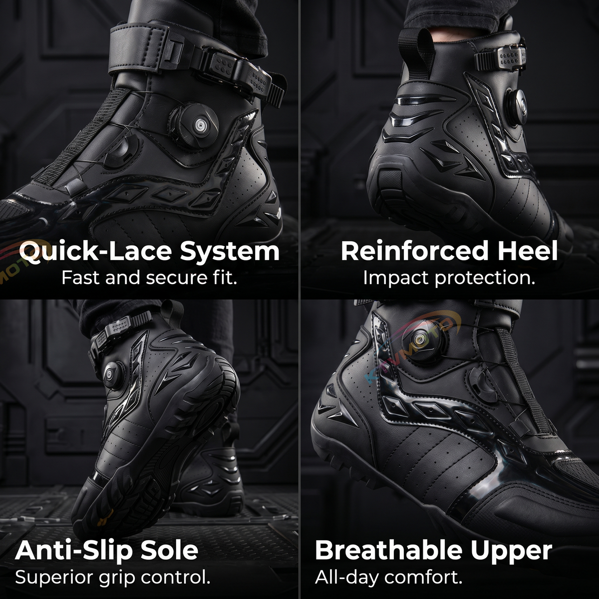 High-top motorcycle riding shoes-K124