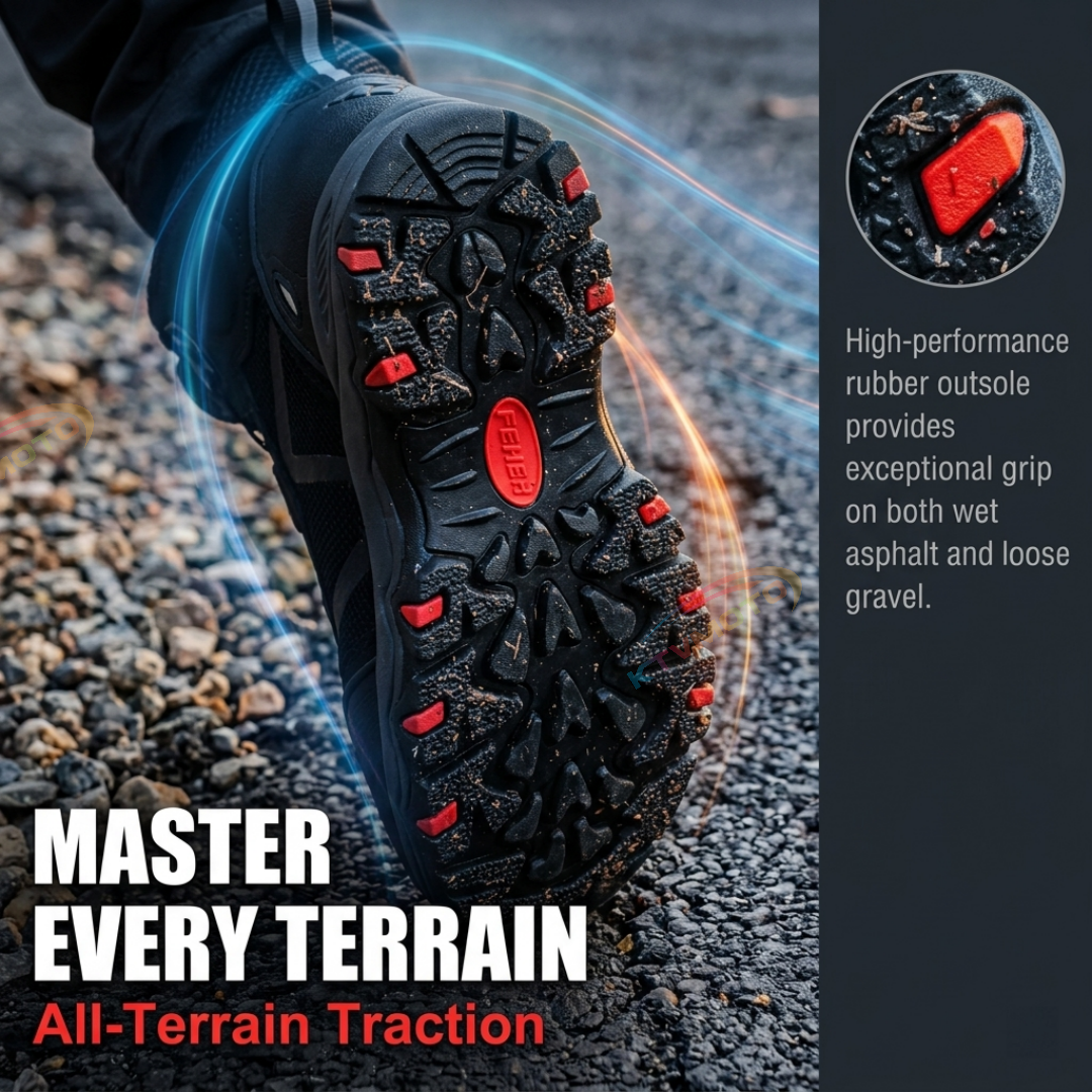 Breathable Motorcycle and Hiking Boots with Dial Closure-K39