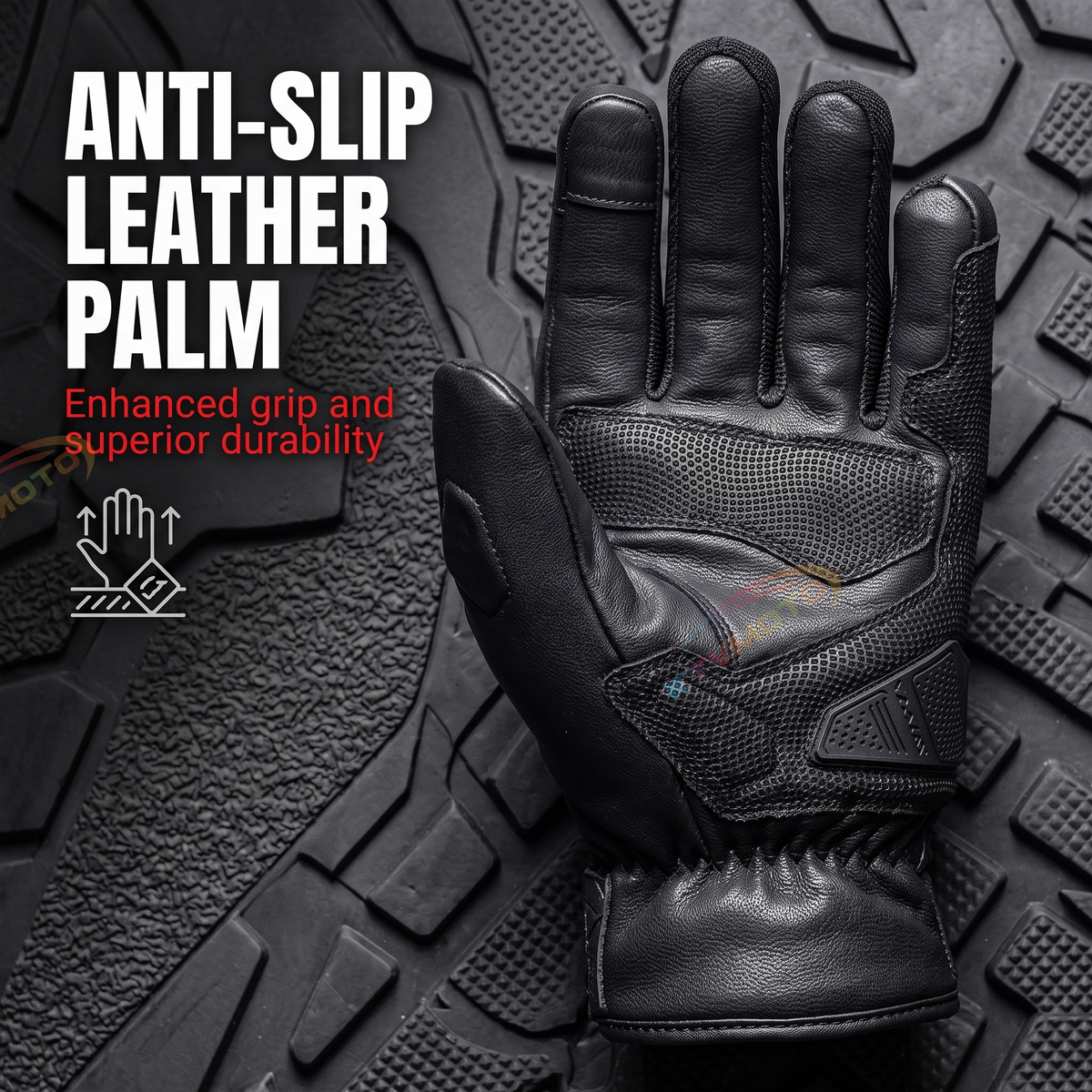 Motorcycle gloves with carbon fiber touchscreen thickened-G80