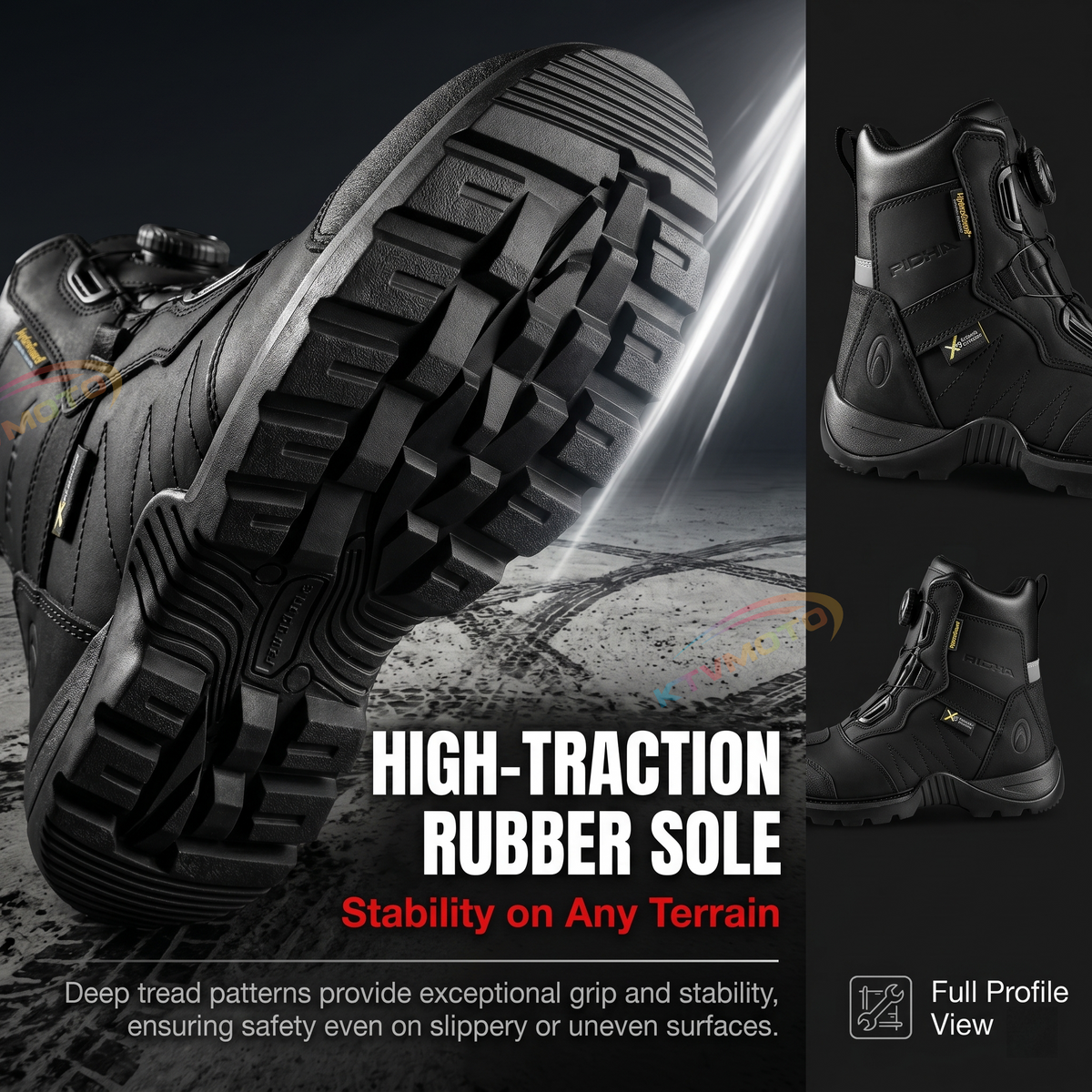 Waterproof Motorcycle Riding Boots-K30