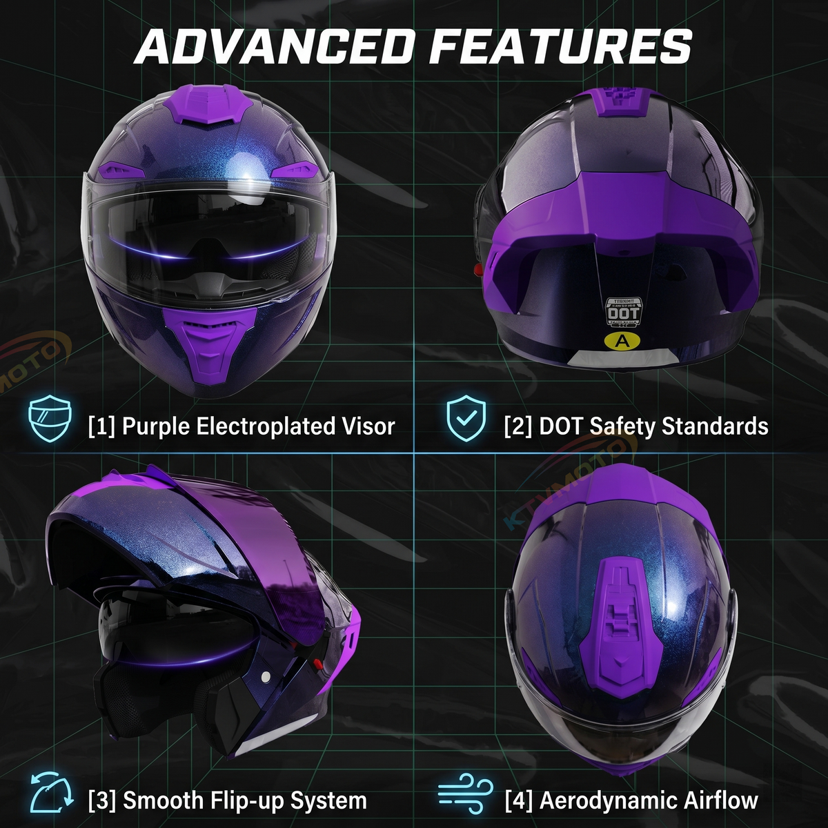 Chameleon Modular Motorcycle Helmet- I127