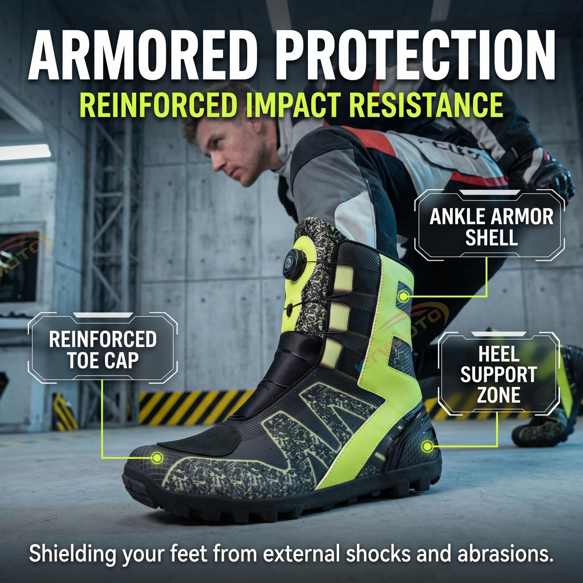 Motorcycle safety riding boots-K154