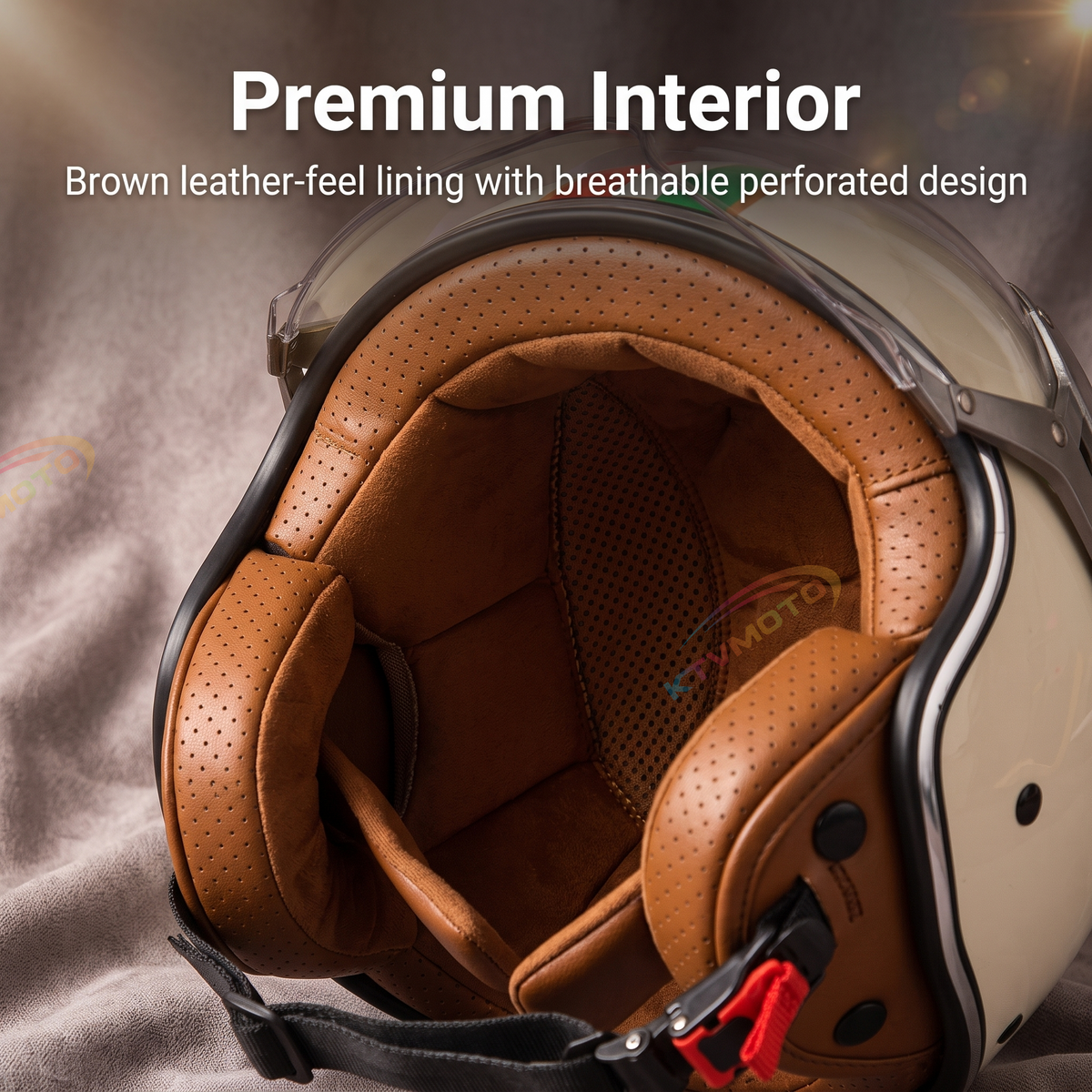 Retro-style Motorcycle helmets for all seasons-I144