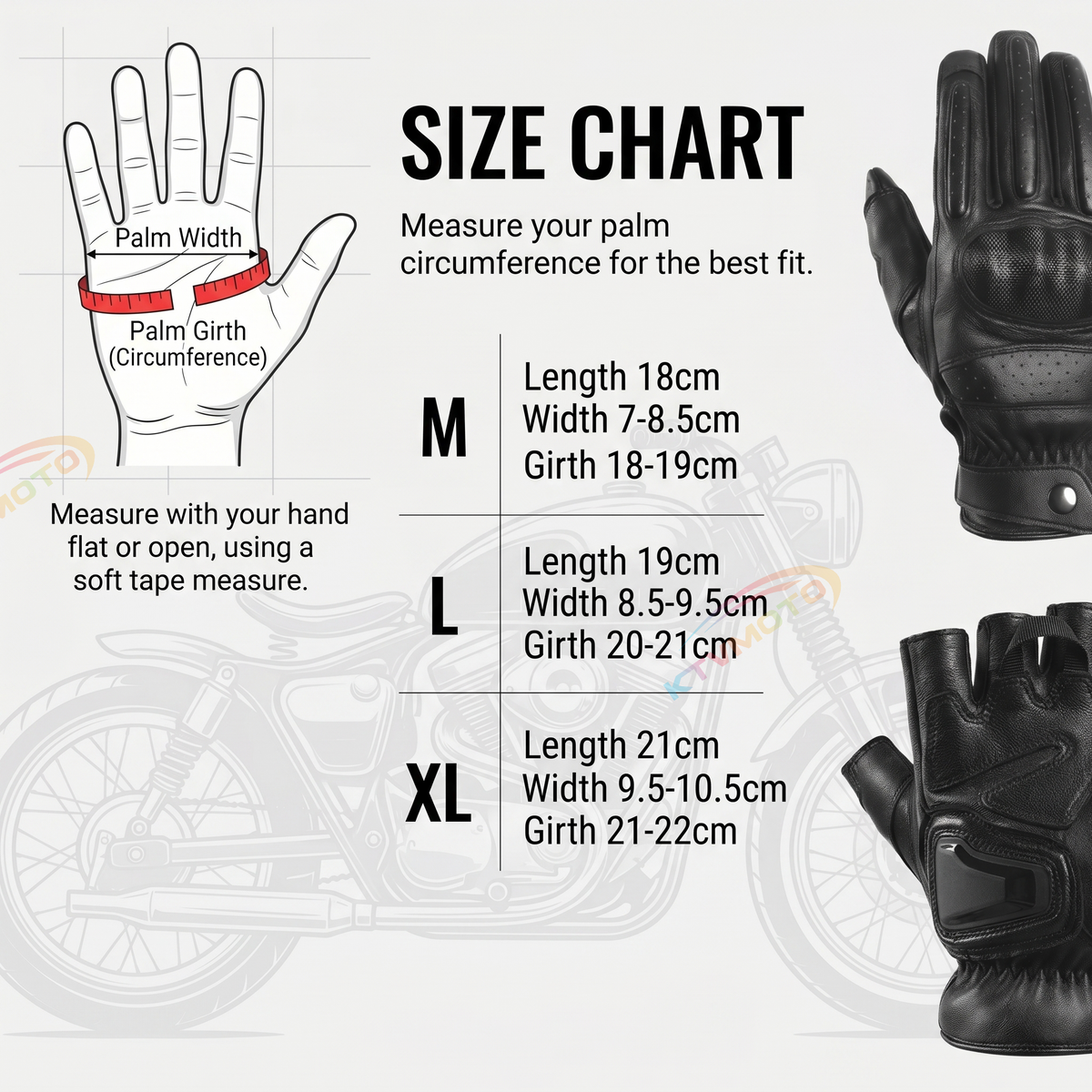 Genuine leather touchscreen non-slip motorcycle gloves-G57