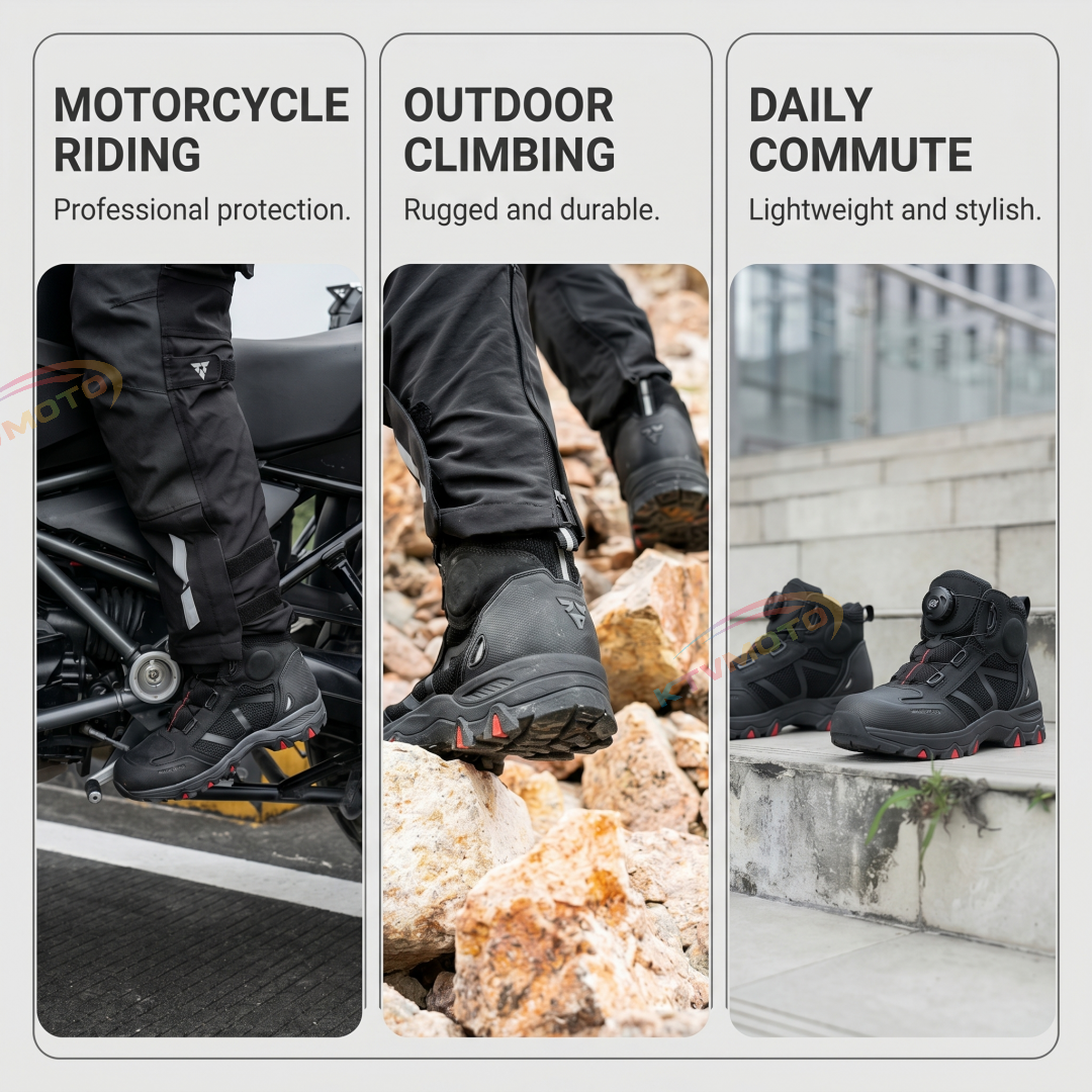Breathable mesh motorcycle riding boots-K32