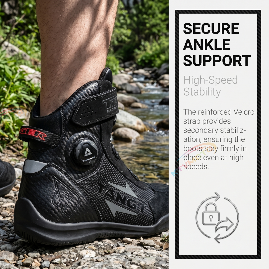 Waterproof mesh motorcycle road riding boots-K59