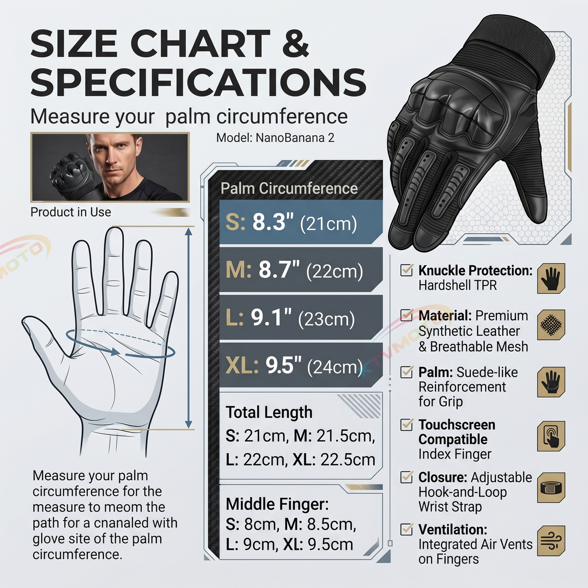 Motorcycle riding anti-slip gloves-G56