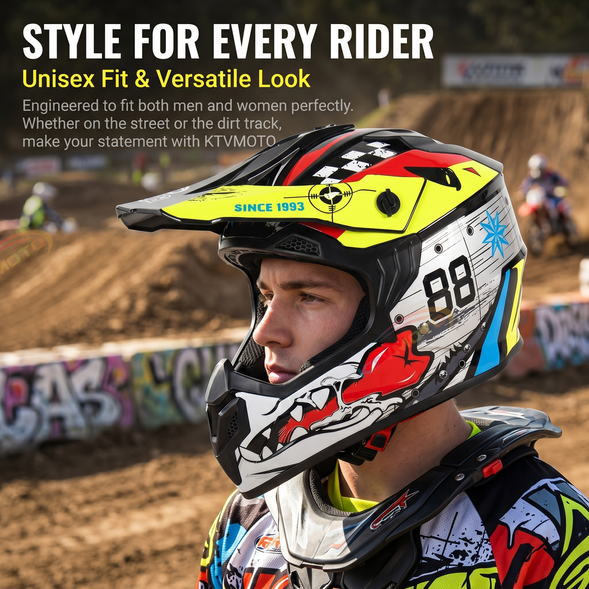 Graffiti Motocross Full Helmet-I83