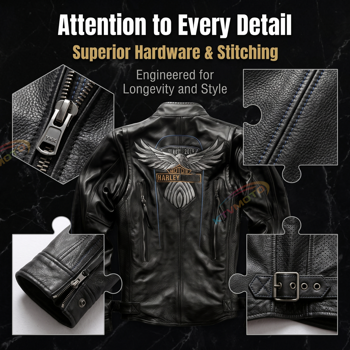 Harley 115th Anniversary Genuine Leather Jacket-A16