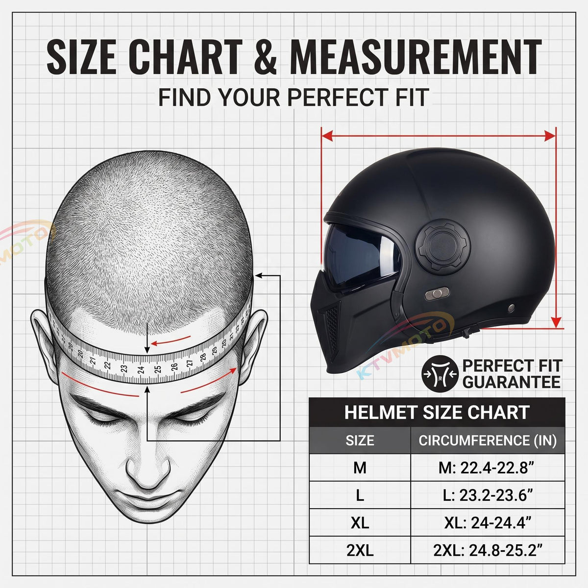3-in-1 Modular Motorcycle Helmet- I01