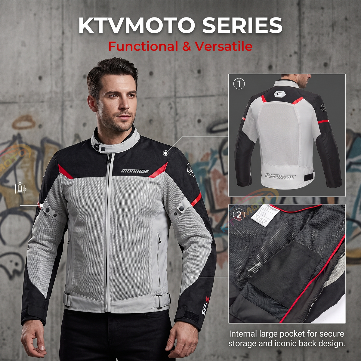 Breathable motorcycle riding clothes-J55