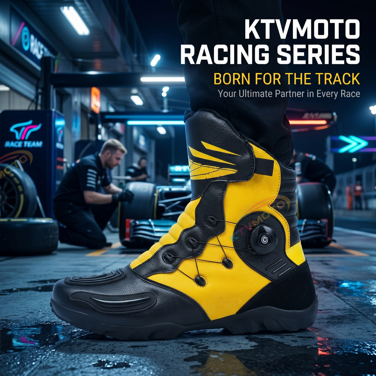 Durable motorcycle riding boots-K163