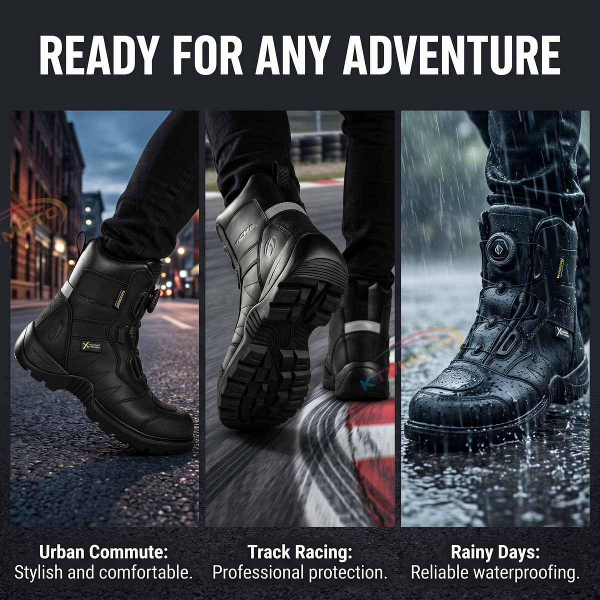 Waterproof Motorcycle Riding Boots-K30