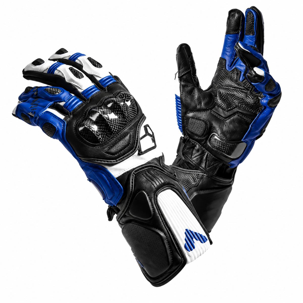 CE2 grade 3K carbon fiber genuine leather gloves - GT01