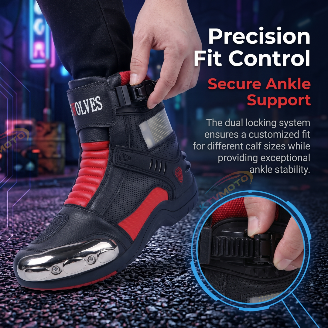 Motocross racing boots with LED displays-K103