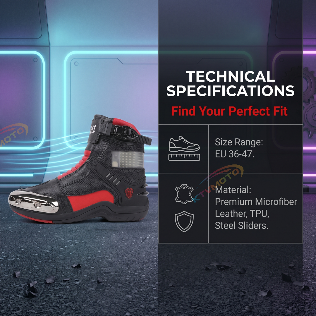 Motocross racing boots with LED displays-K103
