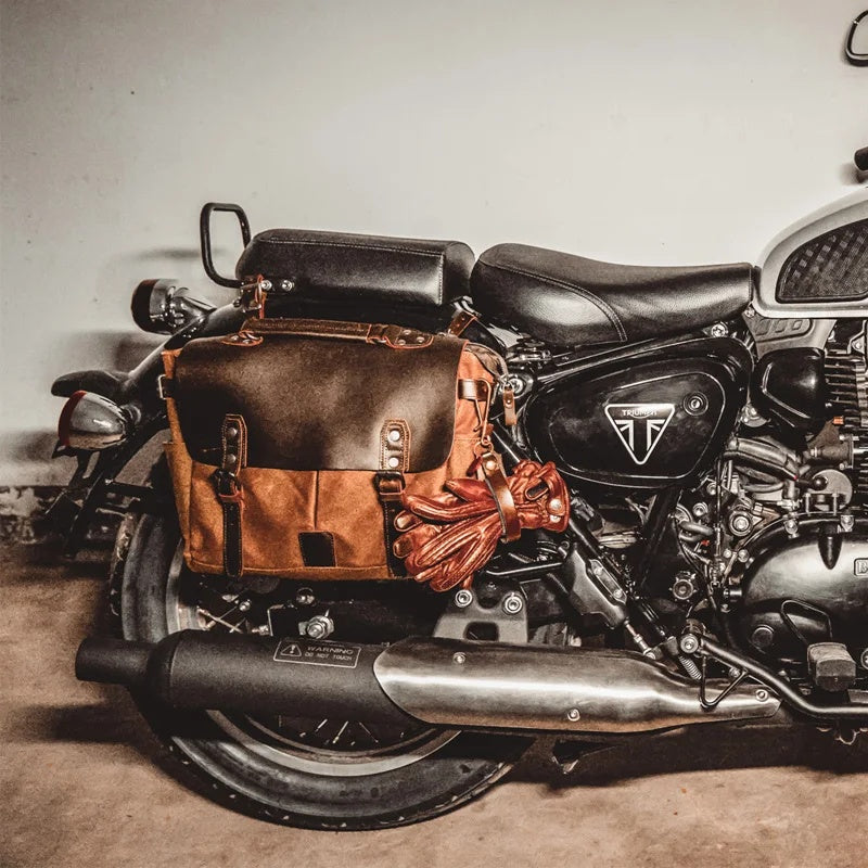 Retro classic motorcycle side bag, suitable for multiple occasions-B07
