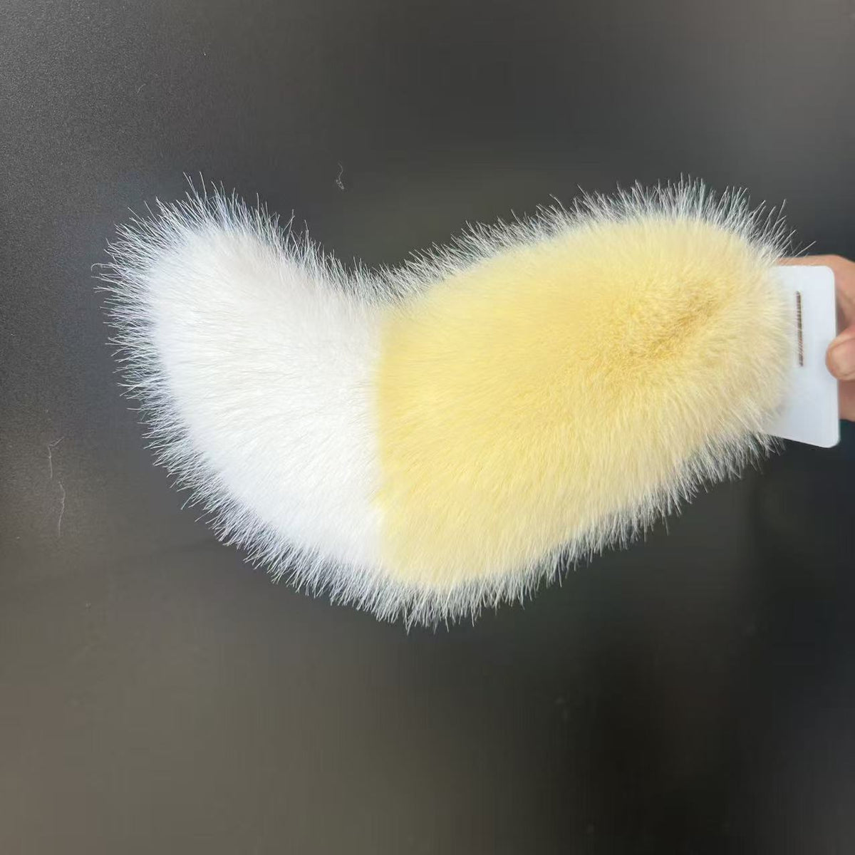 Plush fox tail prop for motorcycle cosplay – remote and voice-controlled-U02
