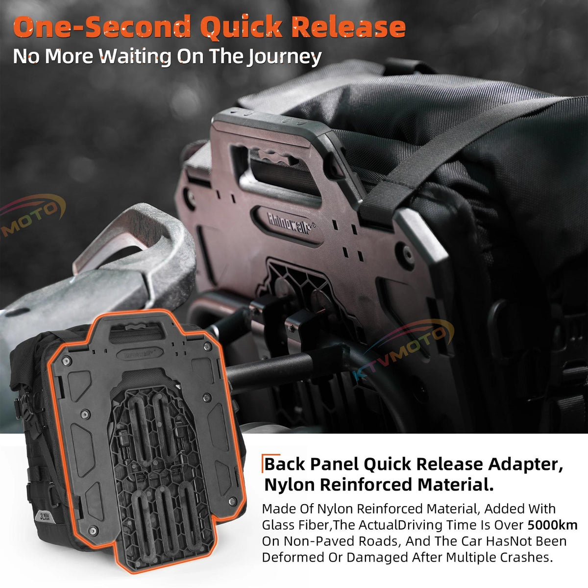 Large capacity quick-release motorcycle bag with lock hole-B25