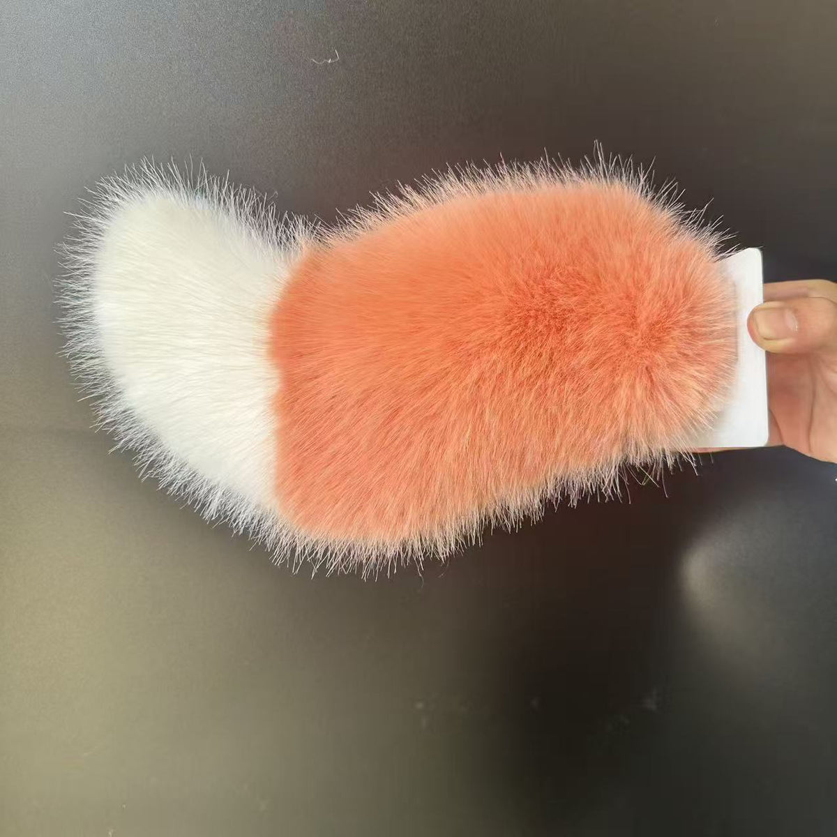 Plush fox tail prop for motorcycle cosplay – remote and voice-controlled-U02