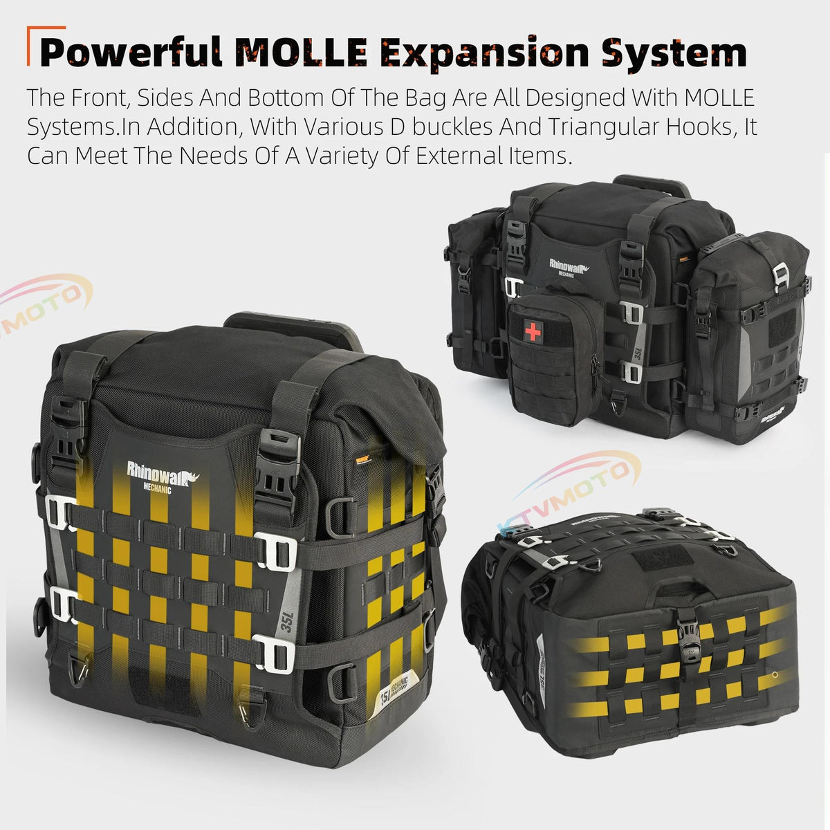 Large capacity quick-release motorcycle bag with lock hole-B25