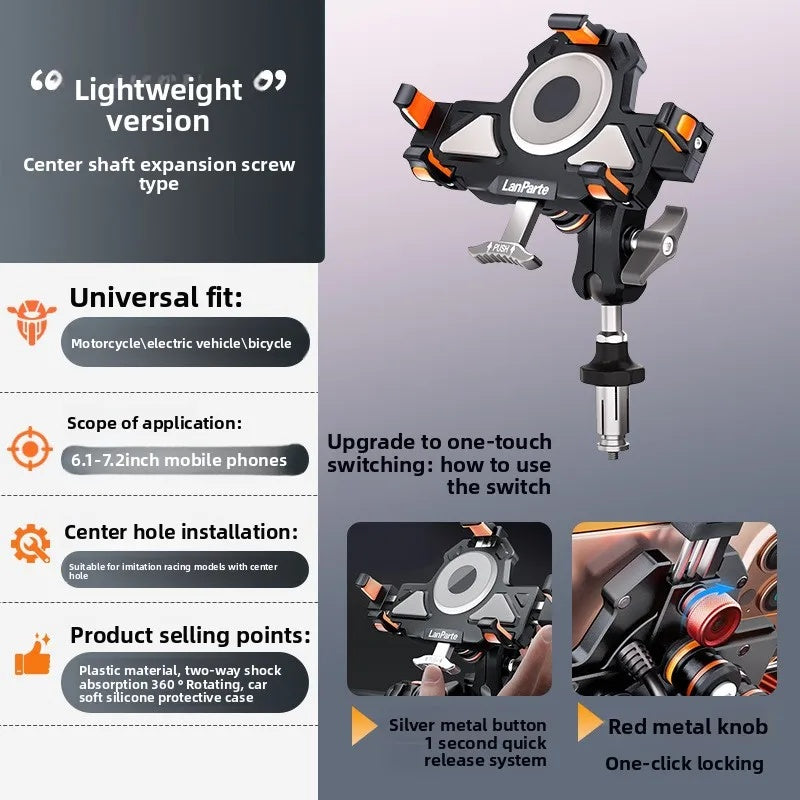 🔥Aluminum alloy double shock absorption mobile phone holder-M27