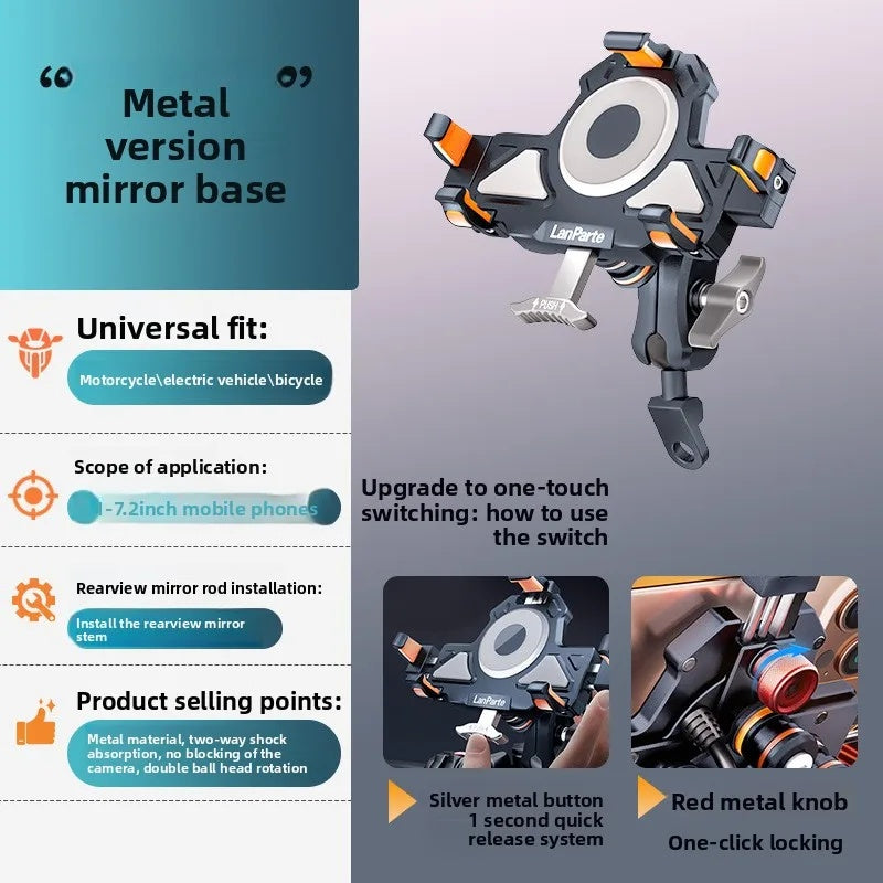 🔥Aluminum alloy double shock absorption mobile phone holder-M27