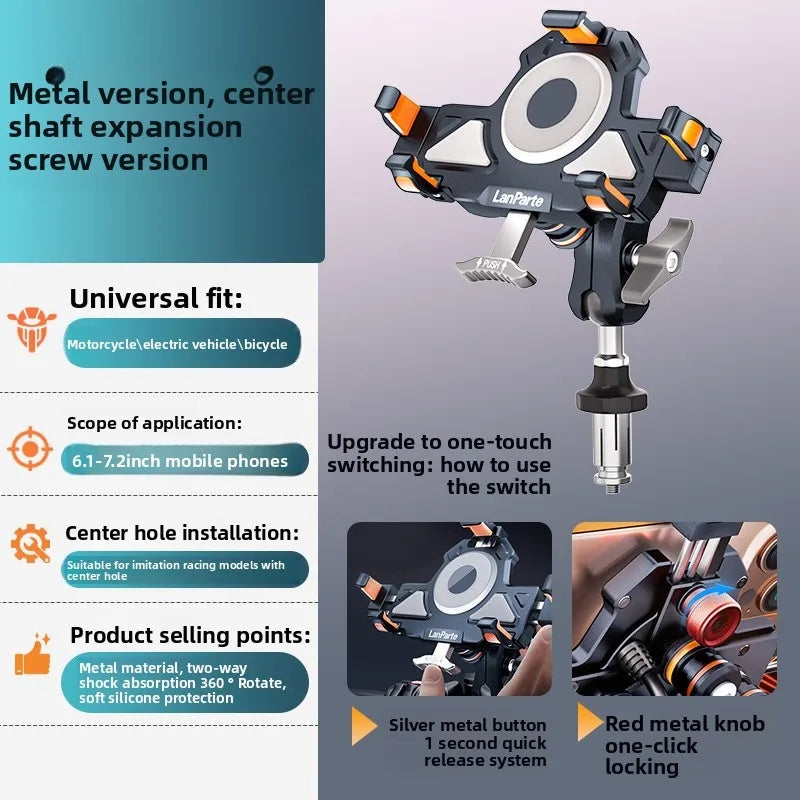 🔥Aluminum alloy double shock absorption mobile phone holder-M27