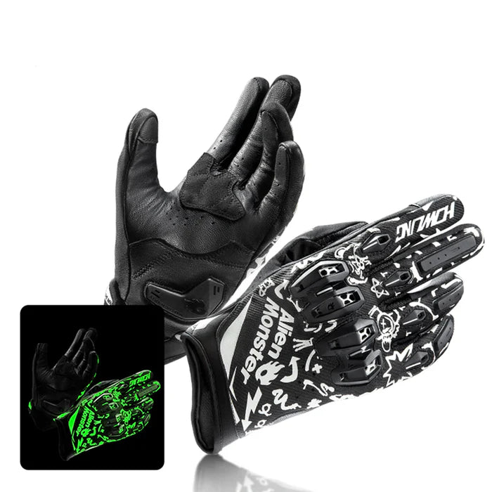 KTVMOTO CE2 Certified Carbon Fiber & Genuine Leather Track Cycling Gloves- G21