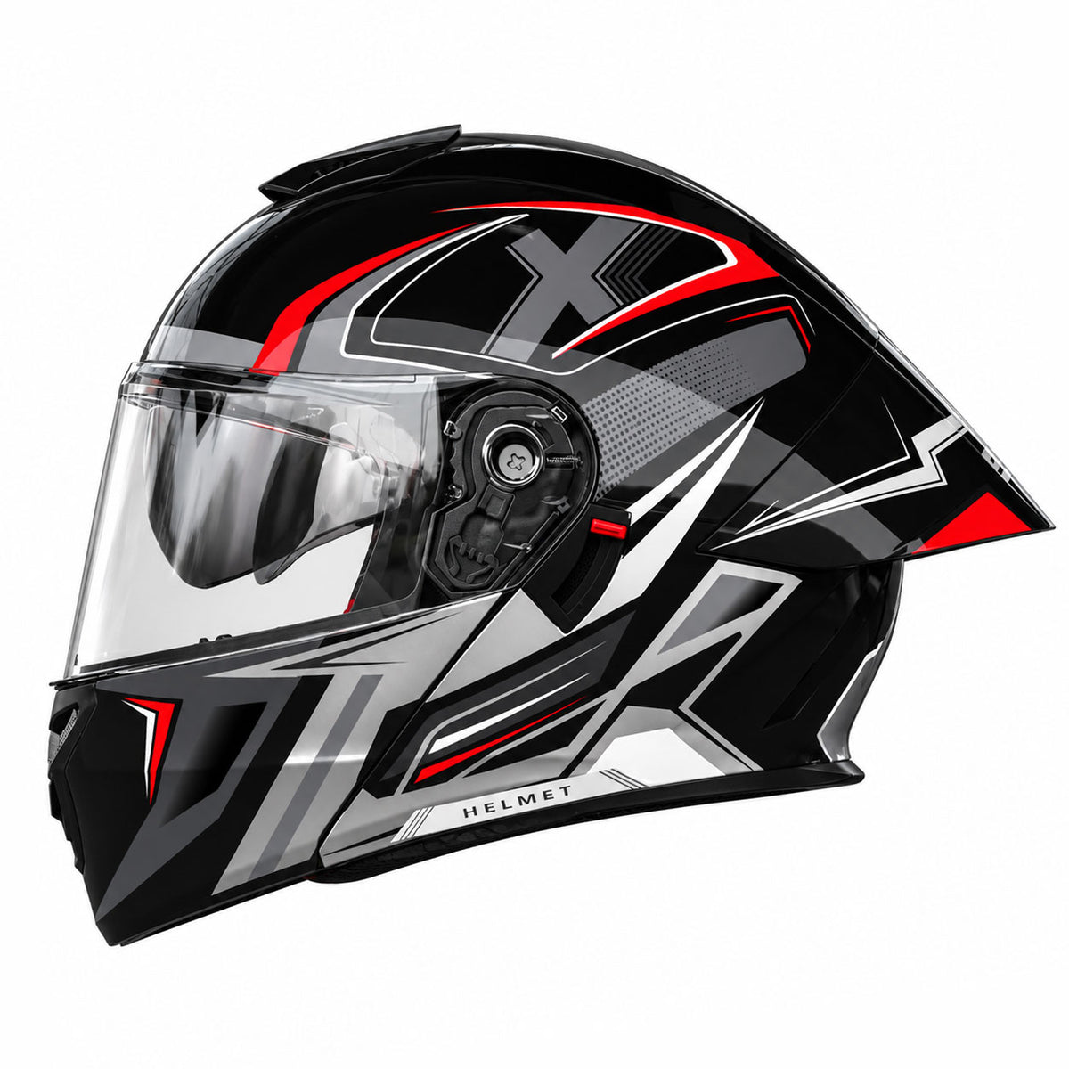 Full-face modular motorcycle helmet with dual visors-I286