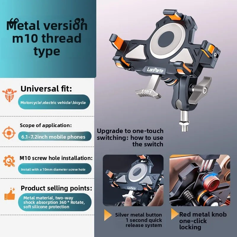 🔥Aluminum alloy double shock absorption mobile phone holder-M27